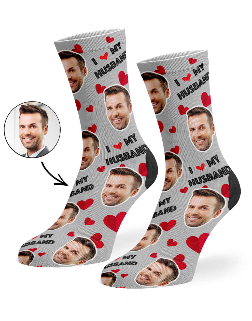 I Love My Husband Socks