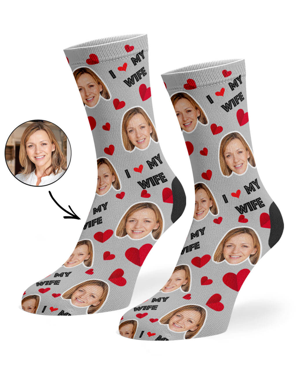 I Love My Wife Socks