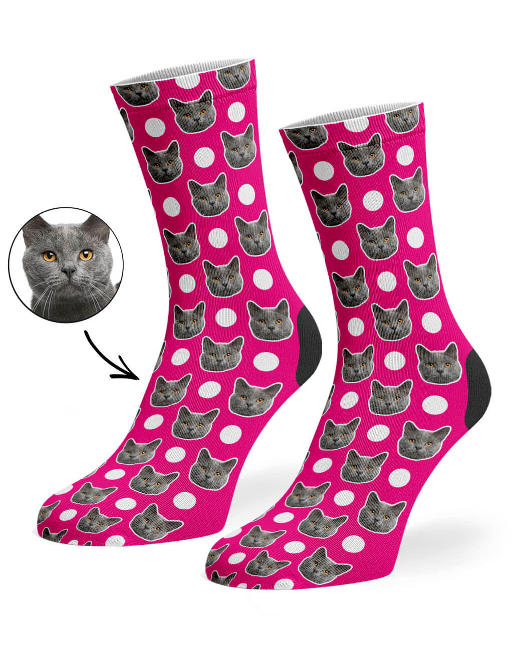 Polka Cat Socks