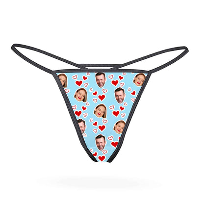 Couples Face Hearts Thong