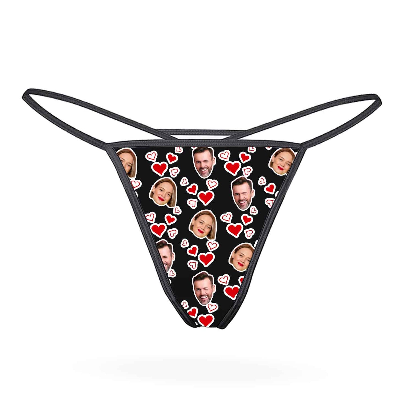 Couples Face Hearts Thong