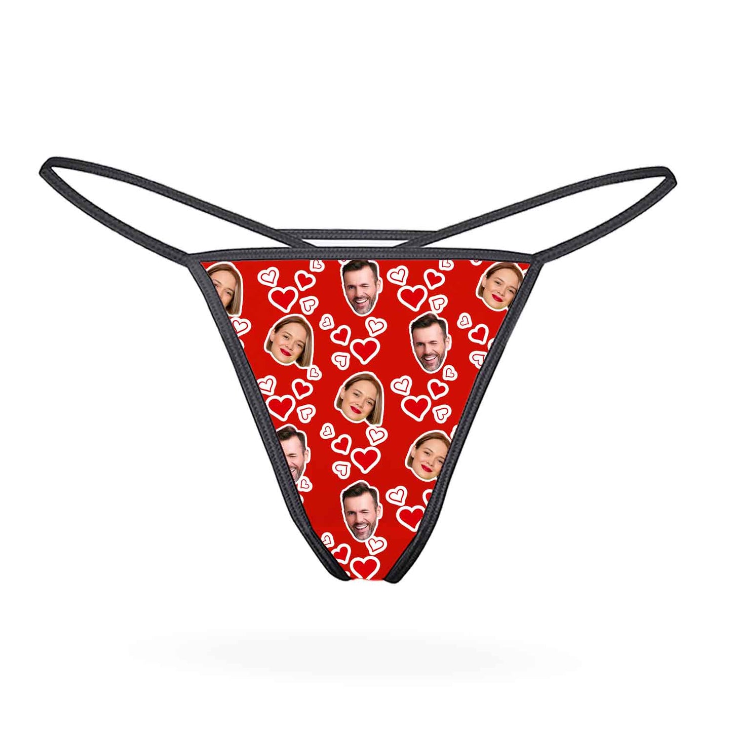 Couples Face Hearts Thong