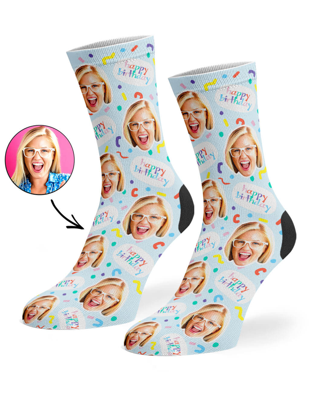 Birthday Squiggle Socks