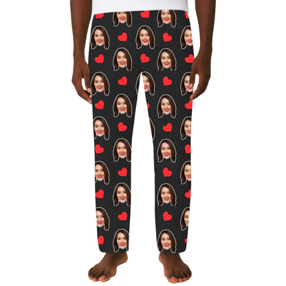 Men's Love Hearts Personalised PJ Bottoms