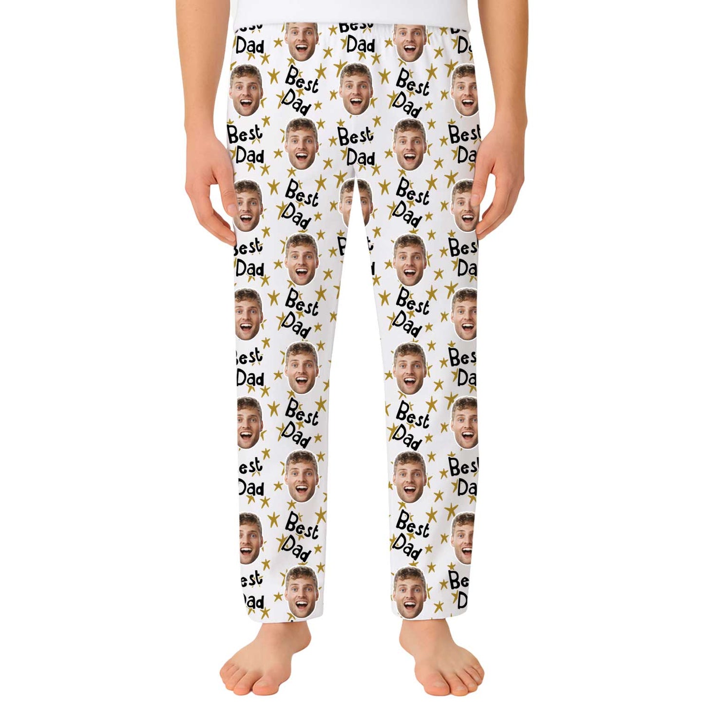 Men's Best Dad Personalised PJ Bottoms