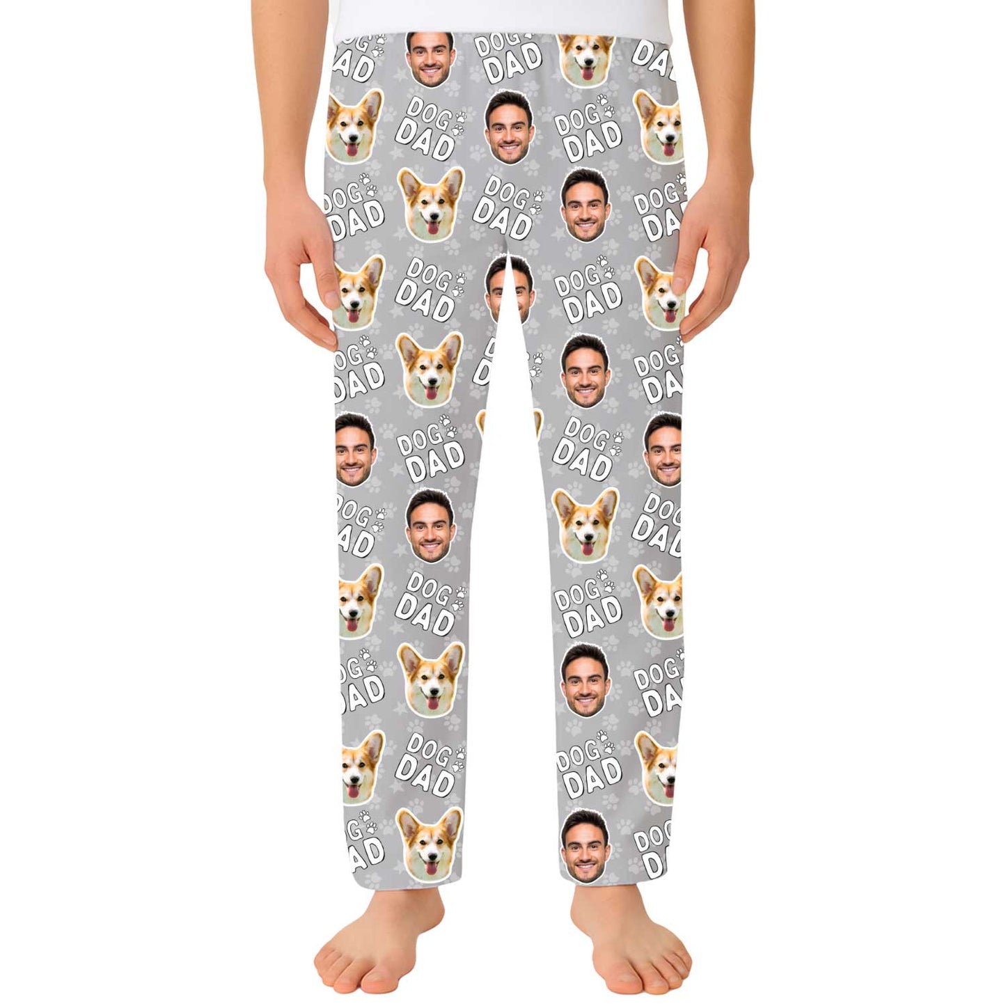 Men's Dog Dad Personalised PJ Bottoms