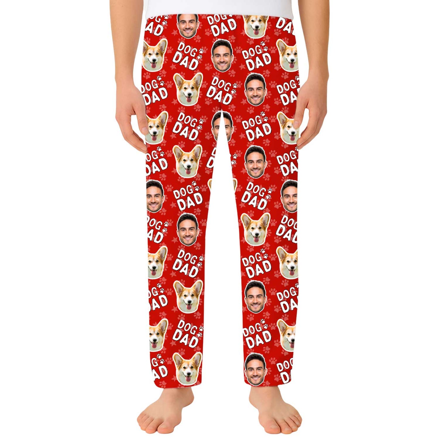Men's Dog Dad Personalised PJ Bottoms