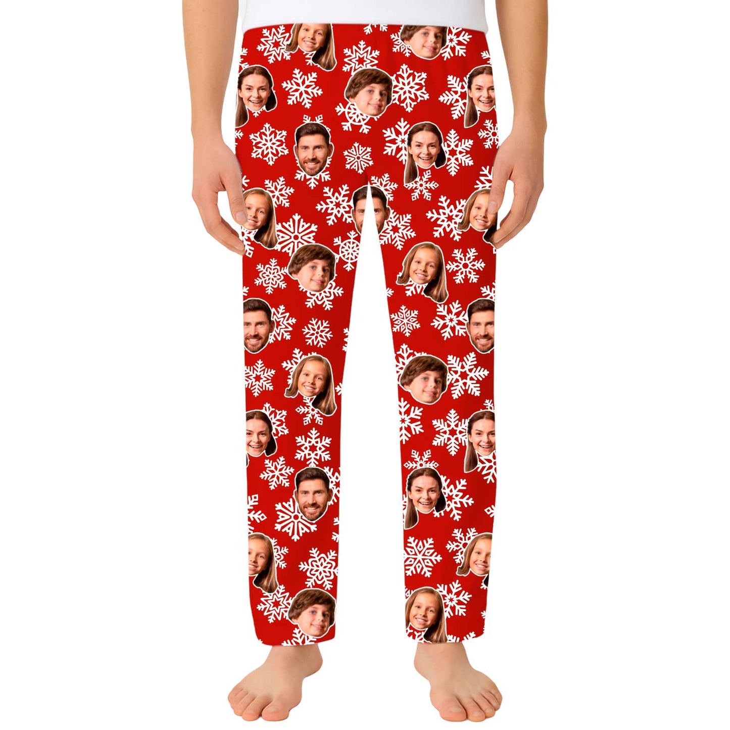 Men's Snowflake Personalised PJ Bottoms