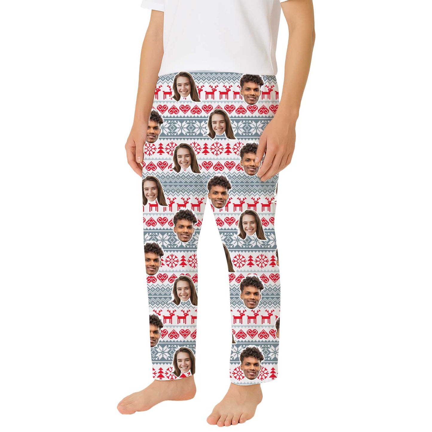 Christmas Nordic Custom Men's PJ Bottoms