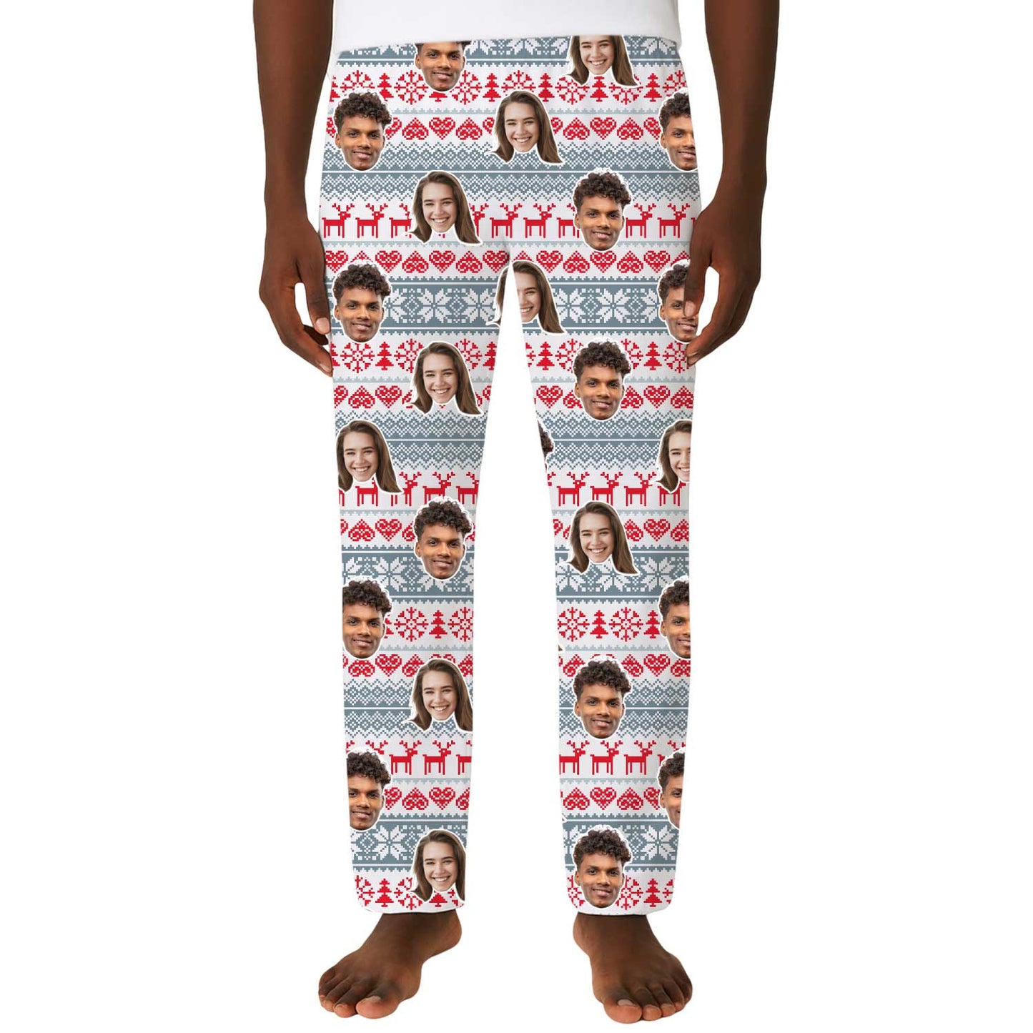 Christmas Nordic Custom Men's PJ Bottoms