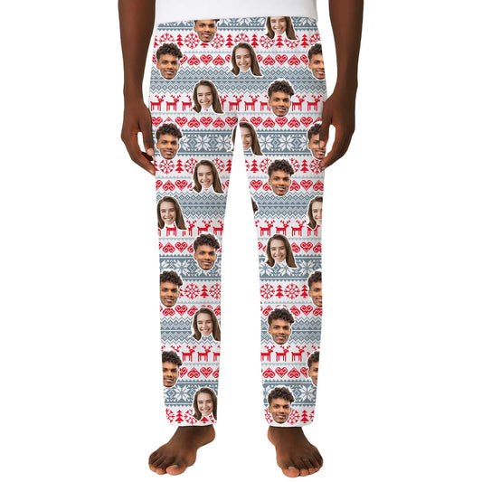 Christmas Nordic Custom Men's PJ Bottoms
