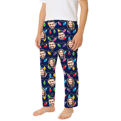 Christmas Lights Custom Men's PJ Bottoms
