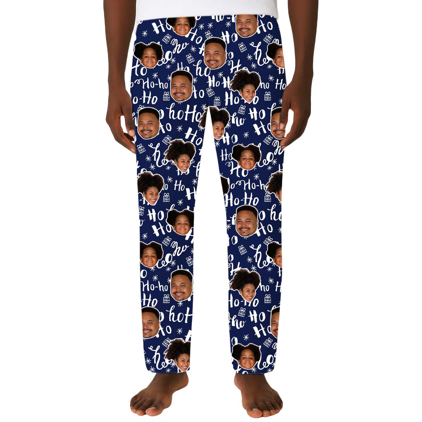 Men's Ho Ho Ho Personalised PJ Bottoms