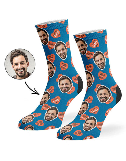 Dad Love Hearts Socks