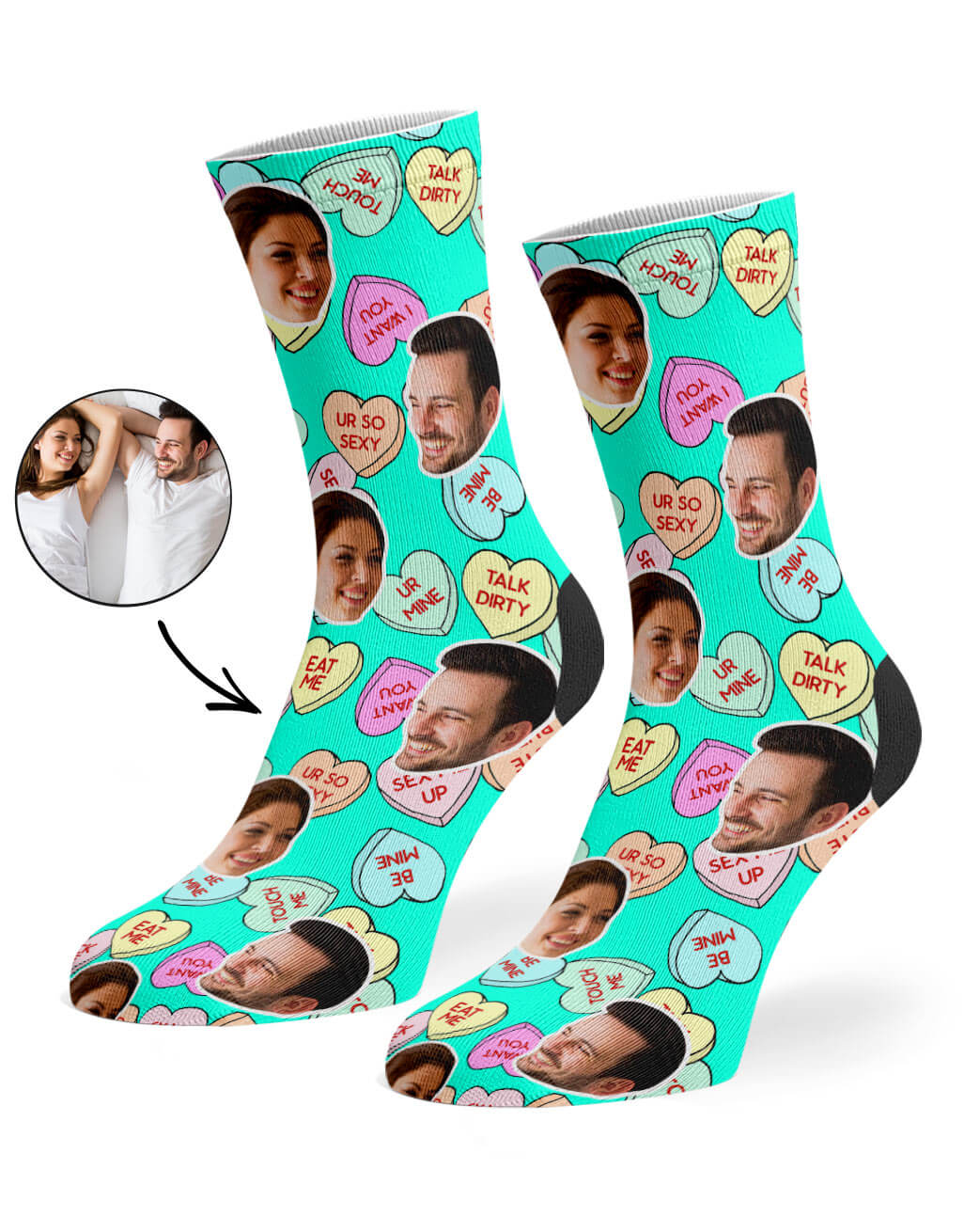 Naughty Love Hearts Socks