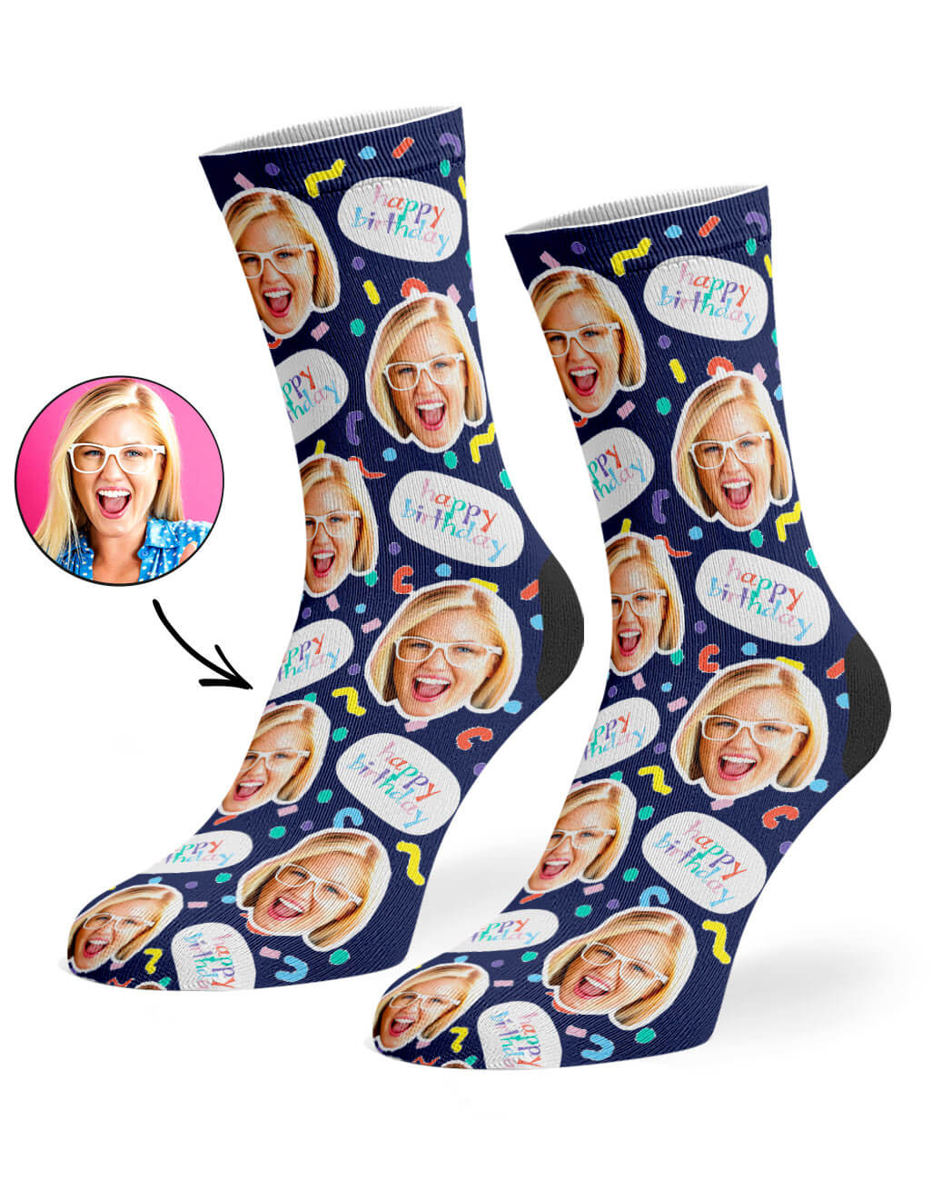 Birthday Squiggle Socks