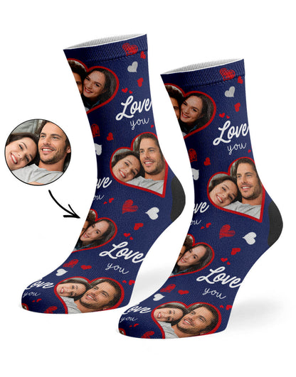Heart Photo Collage Socks