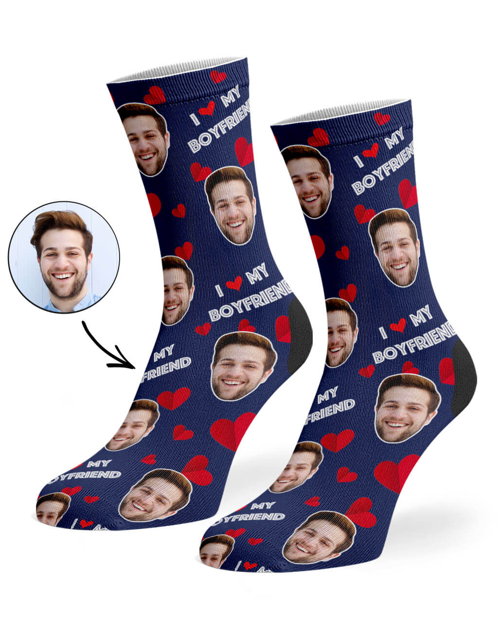 I Love My Boyfriend Socks
