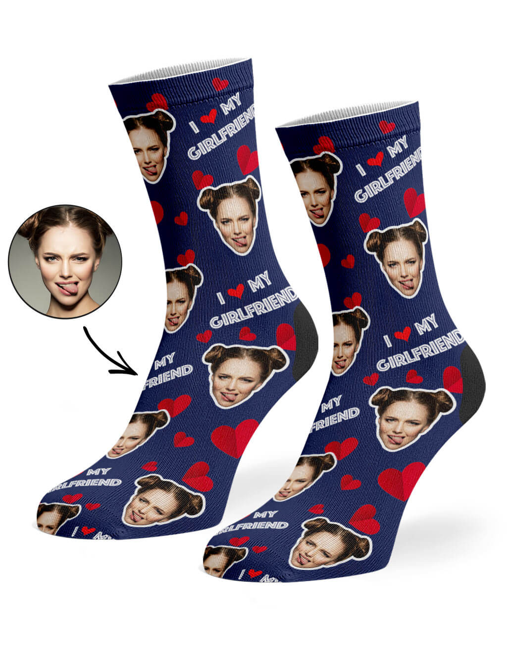 I Love My Girlfriend Socks
