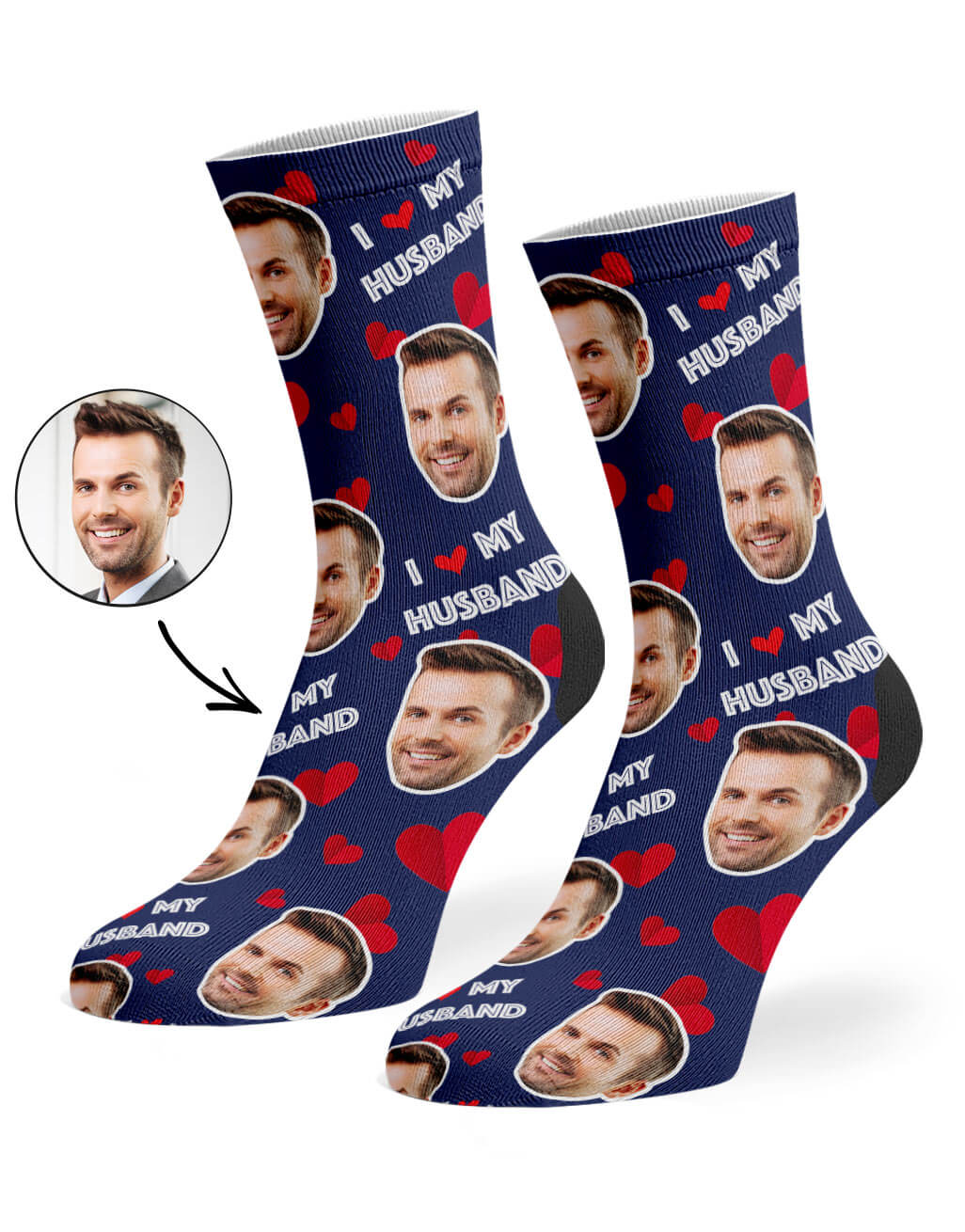 I Love My Husband Socks