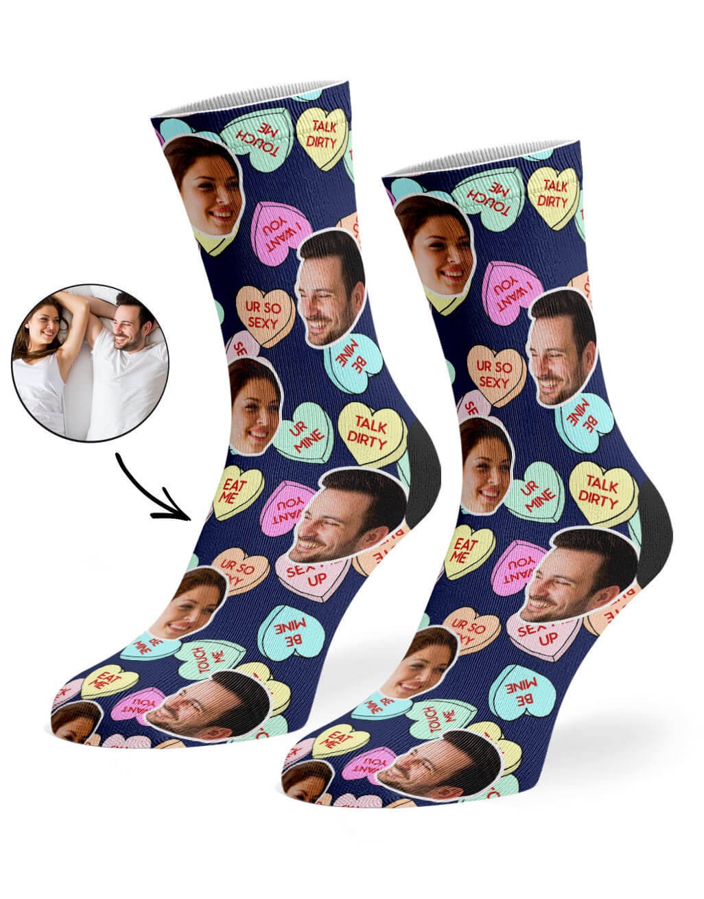 Naughty Love Hearts Socks
