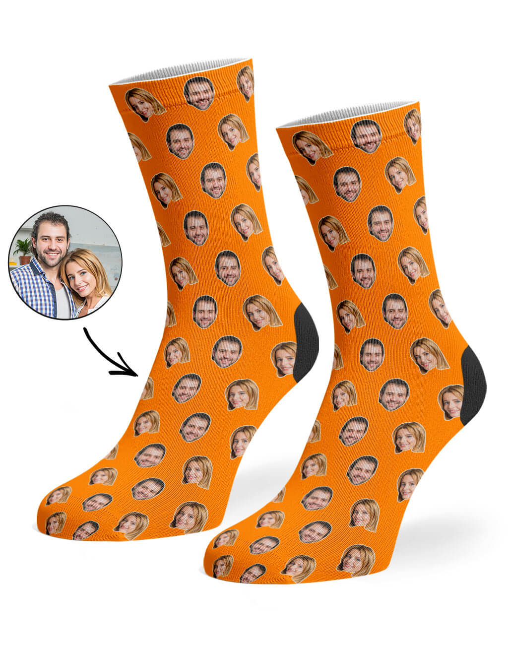 Couples Face Pattern Socks