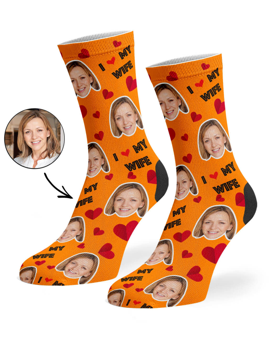 I Love My Wife Socks