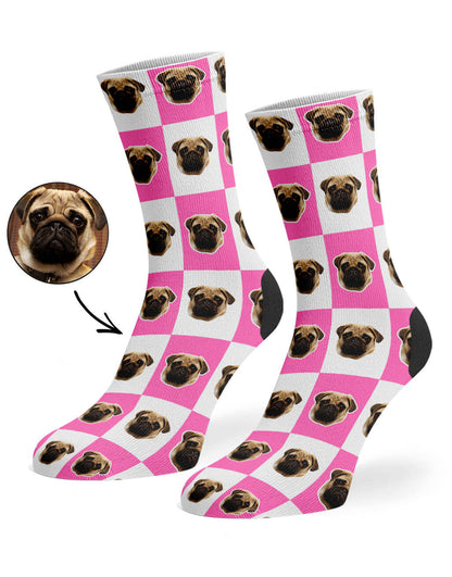 Chequered Dog Socks
