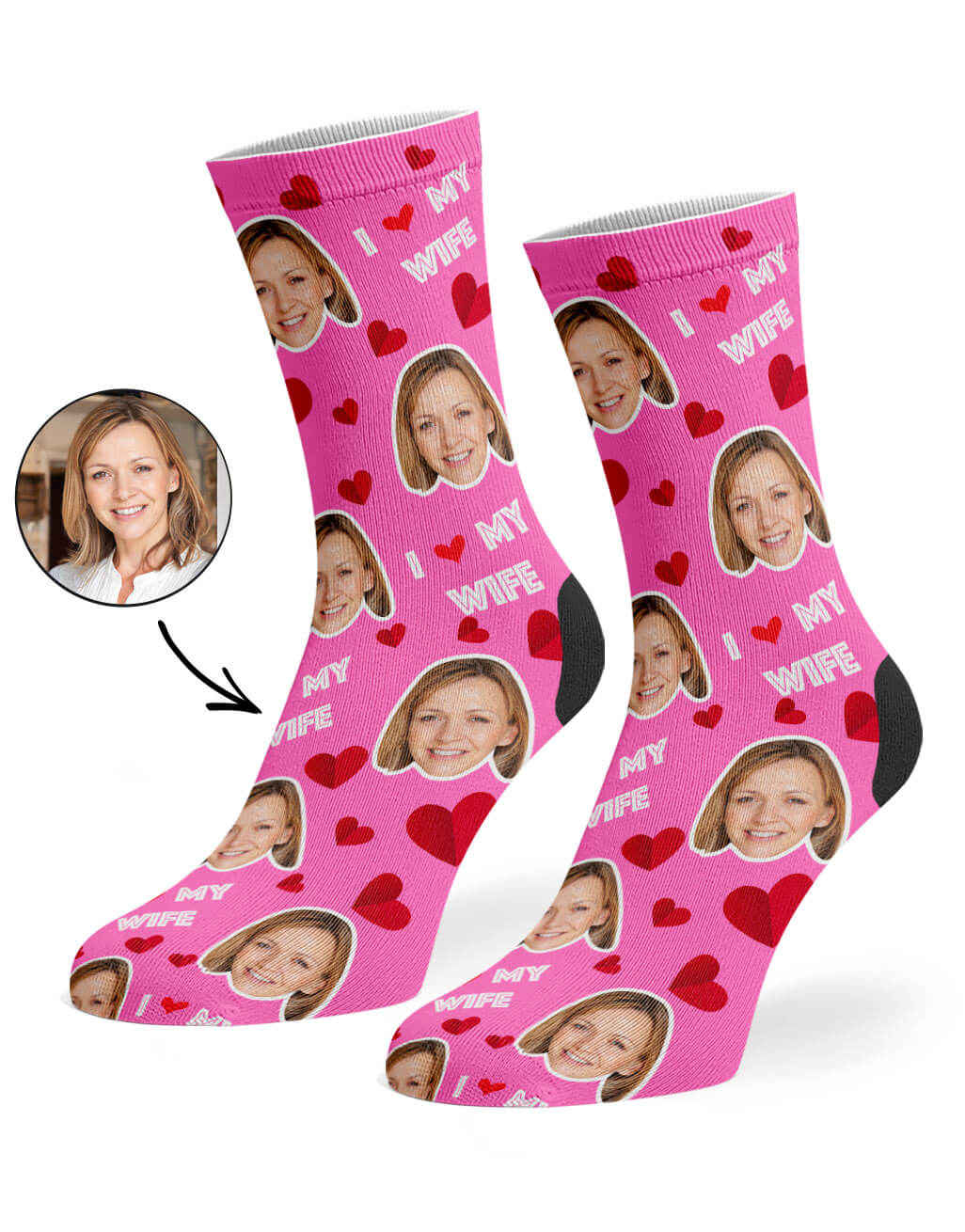 I Love My Wife Socks