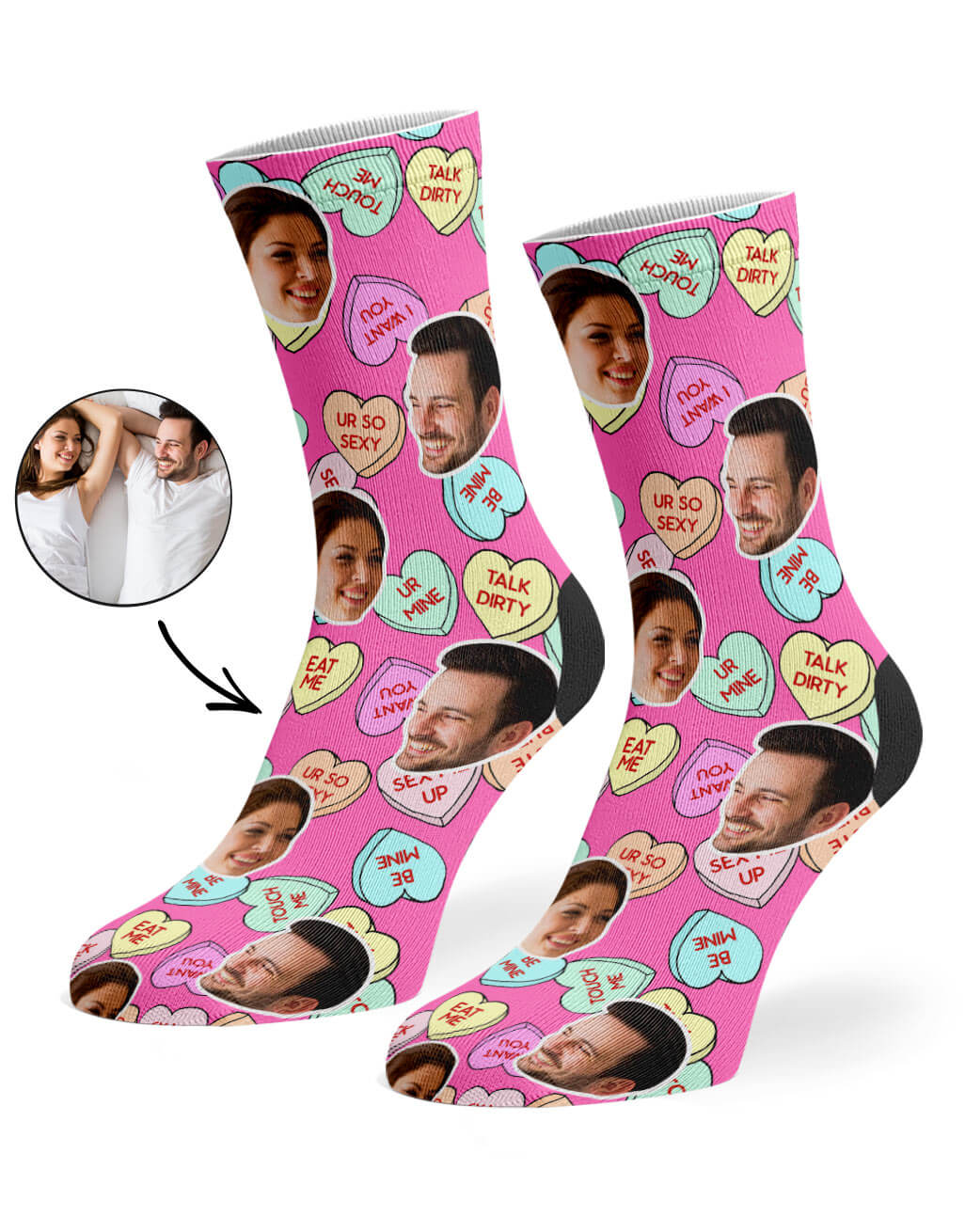 Naughty Love Hearts Socks