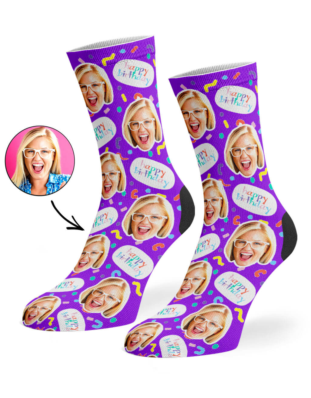 Birthday Squiggle Socks