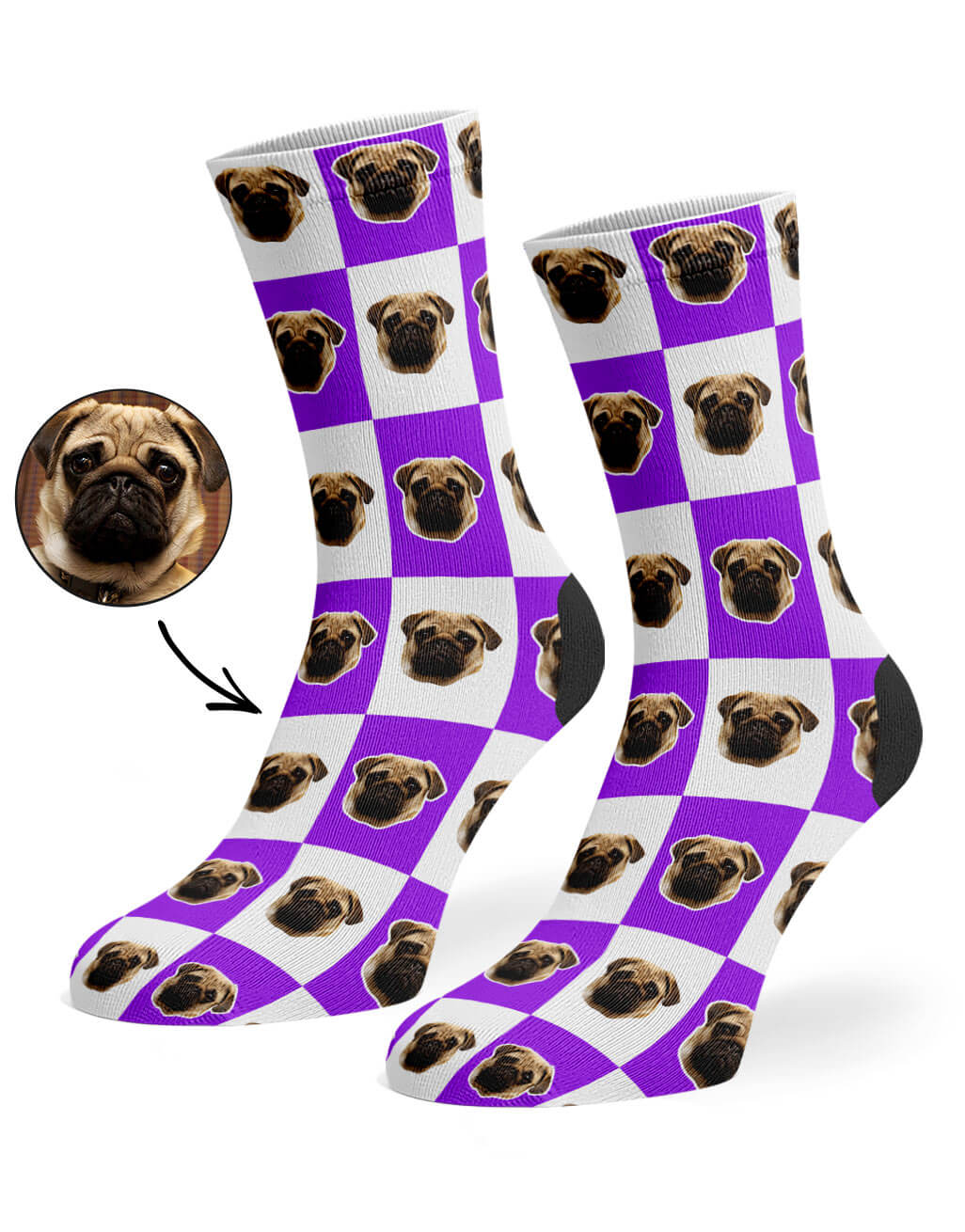 Chequered Dog Socks