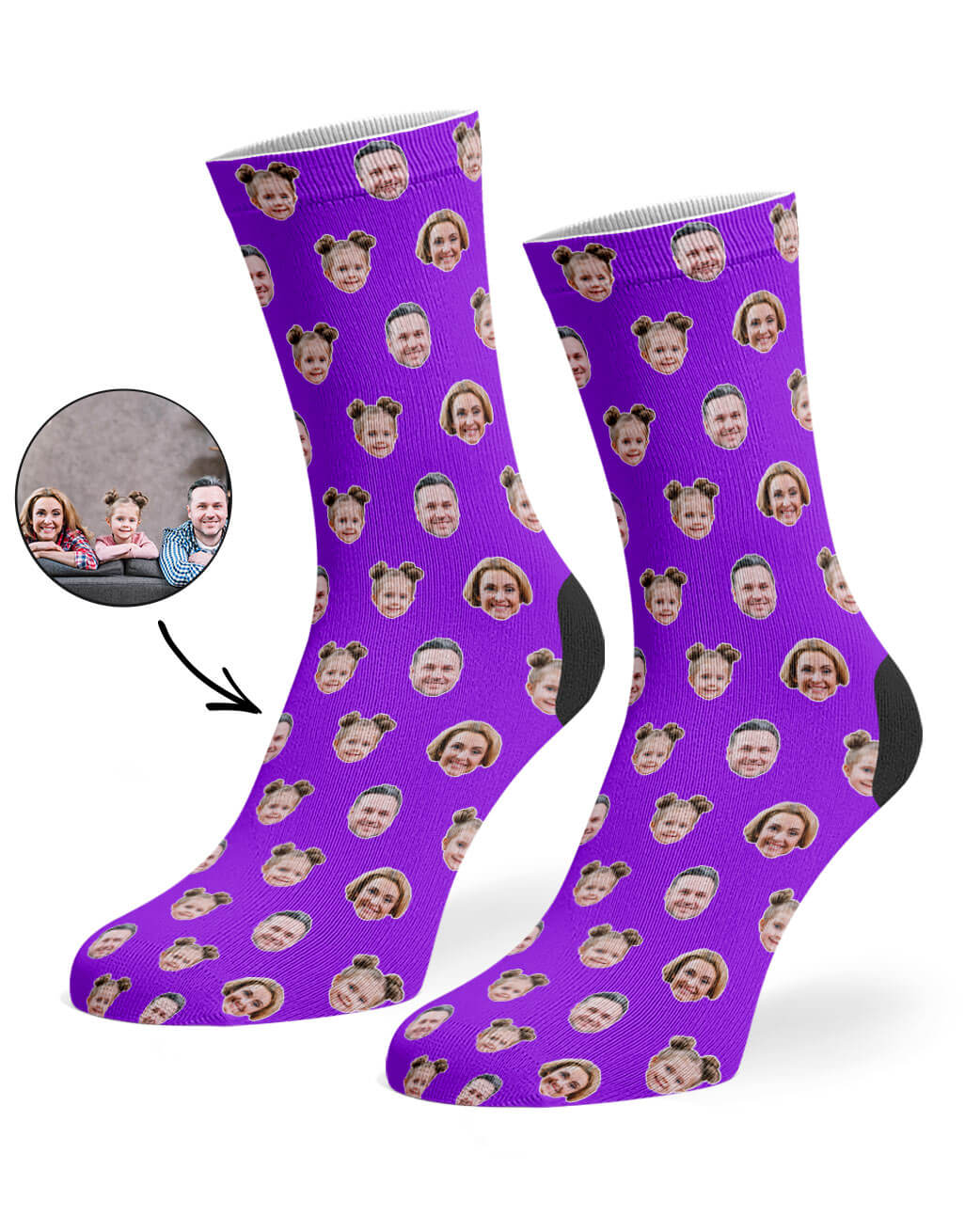 Family Face Pattern Socks