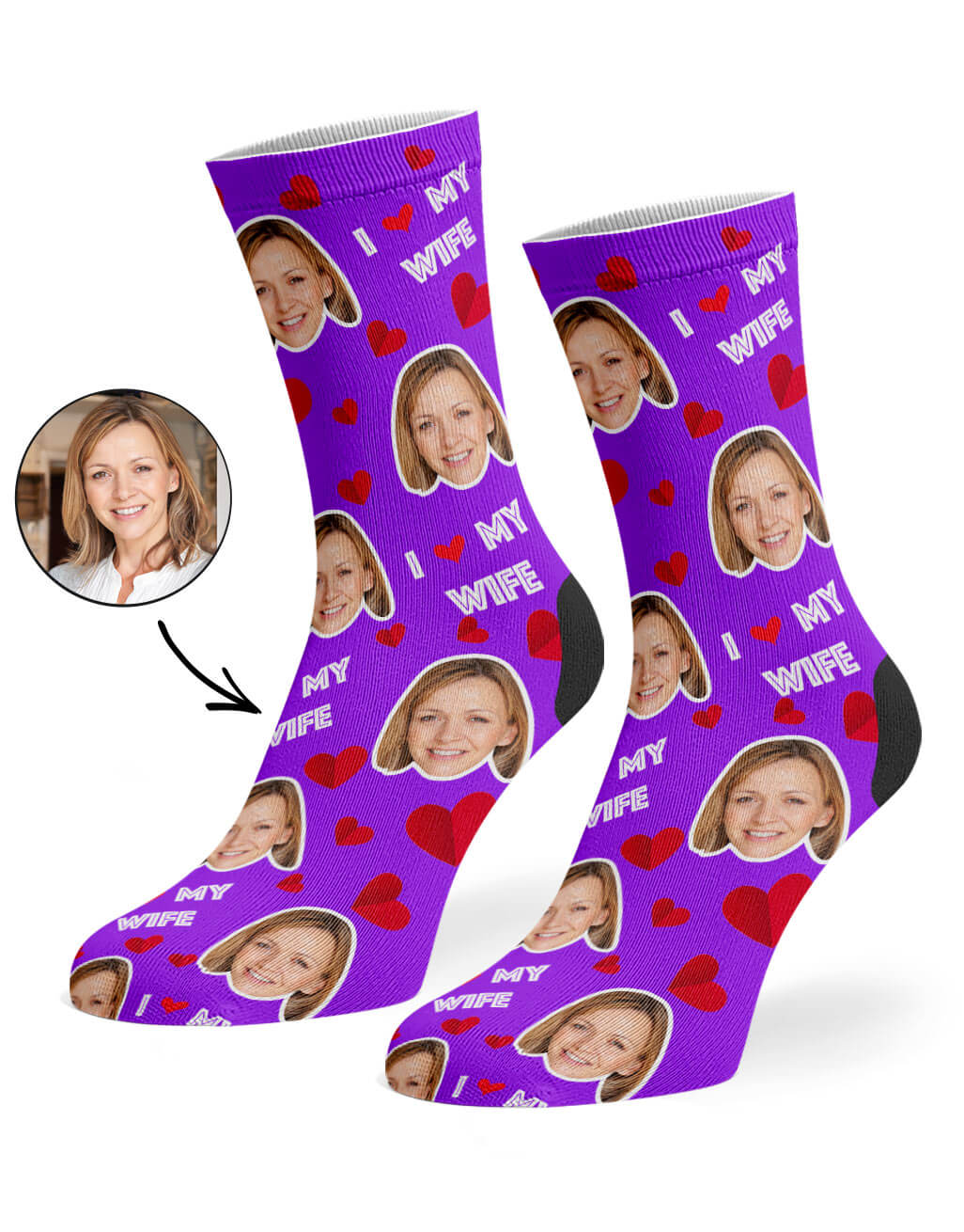 I Love My Wife Socks