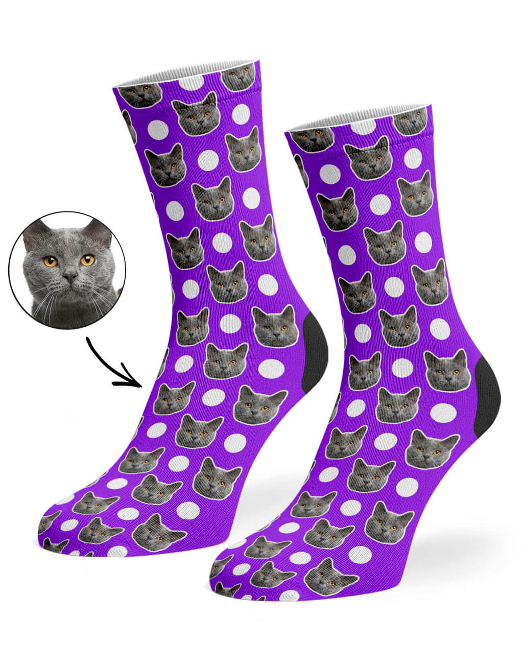 Polka Cat Socks