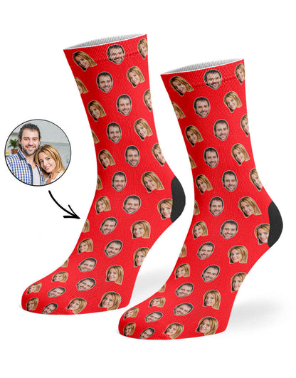 Couples Face Pattern Socks