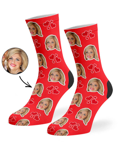 My Valentine Face Socks