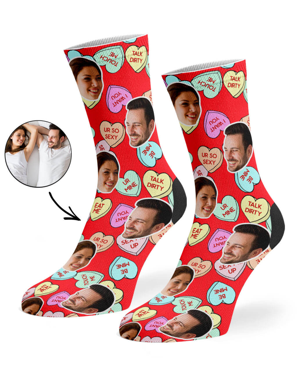 Naughty Love Hearts Socks