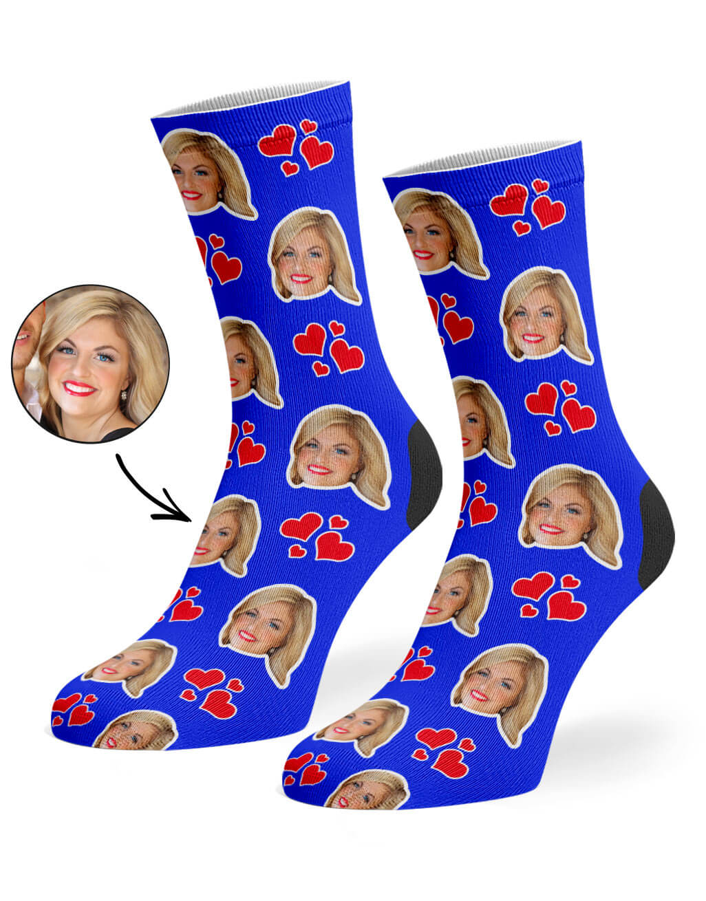 My Valentine Face Socks