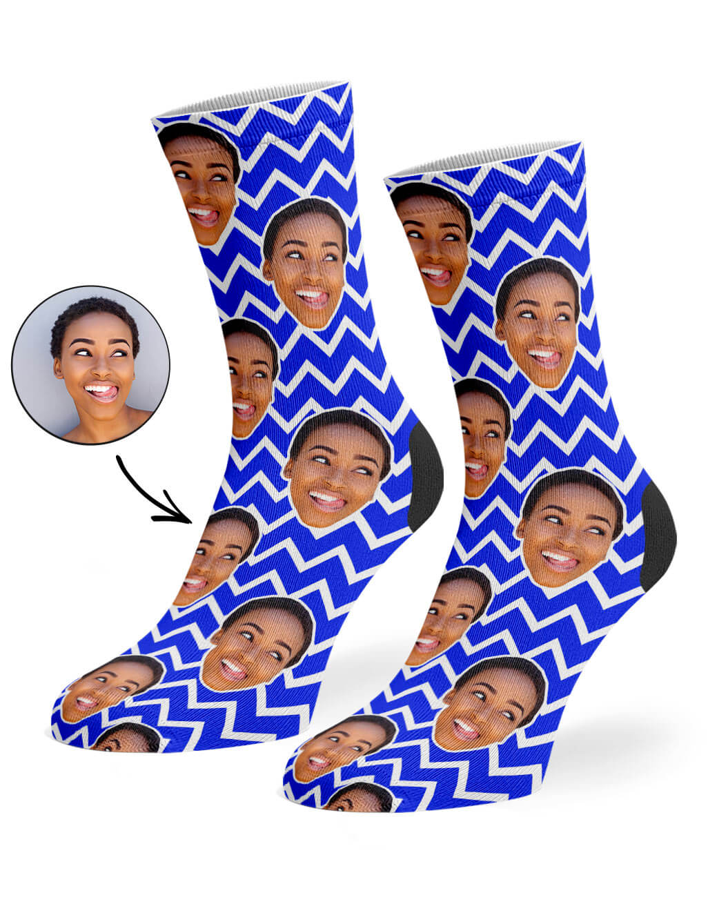 Zig Zag Face Pattern Socks