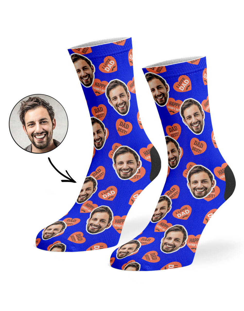 Dad Love Hearts Socks