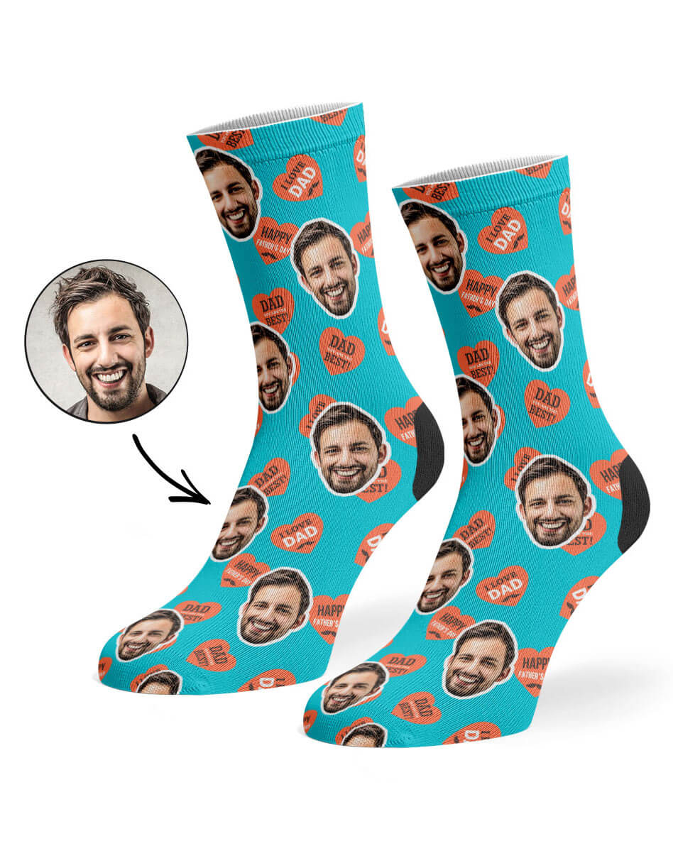 Dad Love Hearts Socks