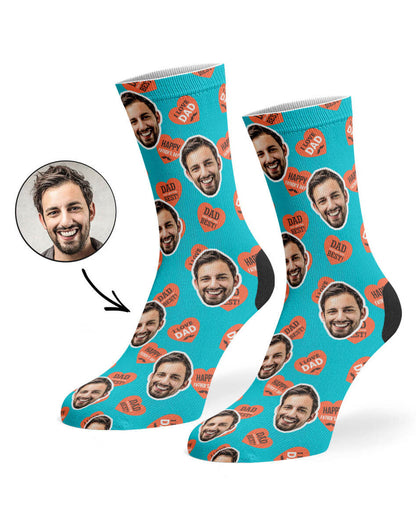 Dad Love Hearts Socks