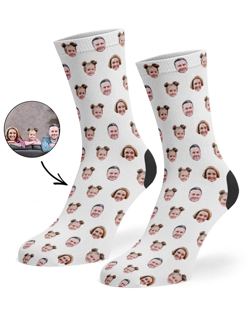 Family Face Pattern Socks
