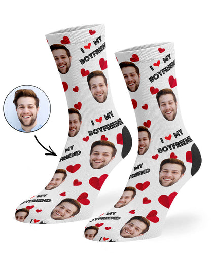 I Love My Boyfriend Socks