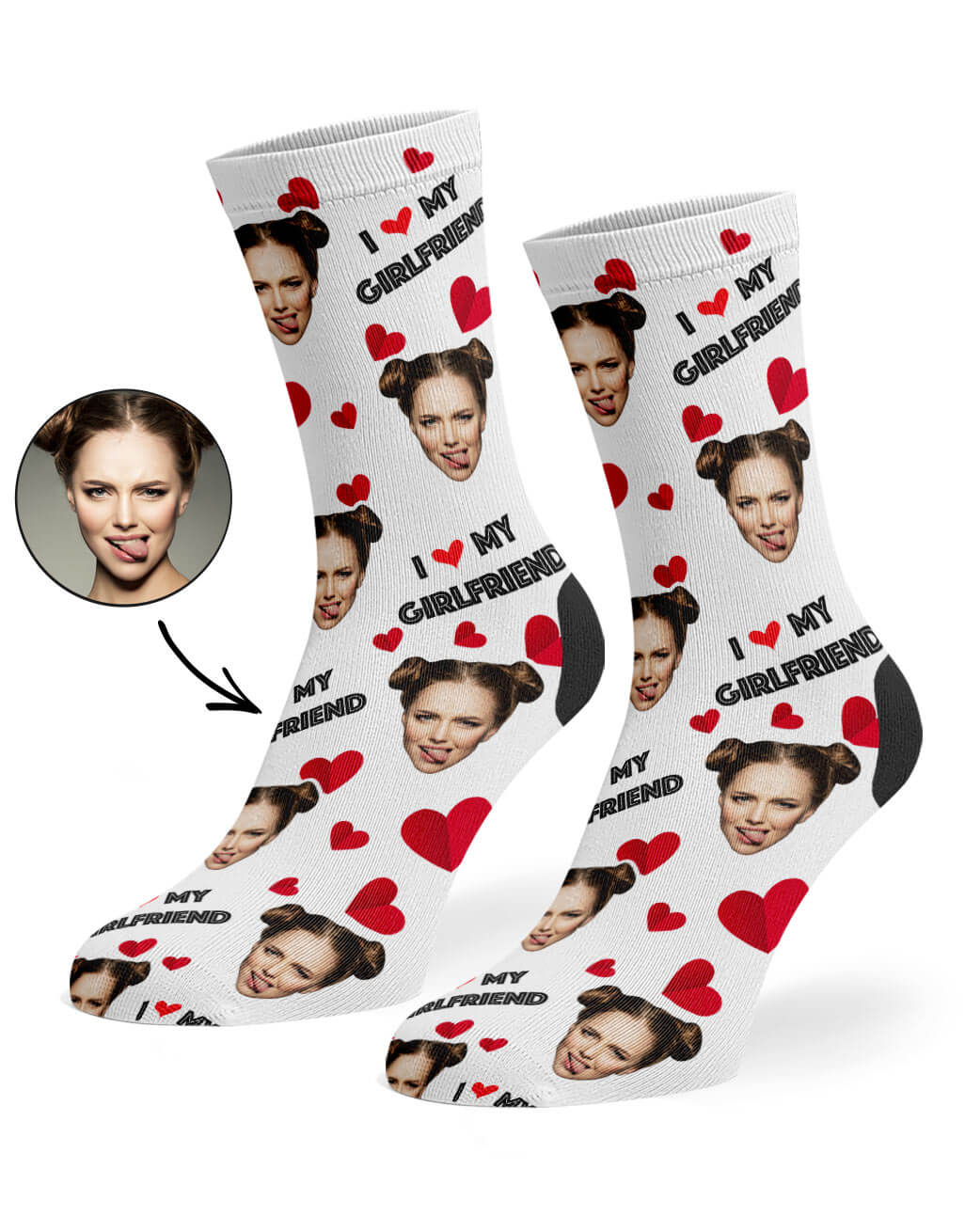 I Love My Girlfriend Socks