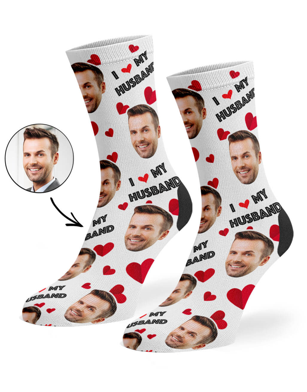 I Love My Husband Socks