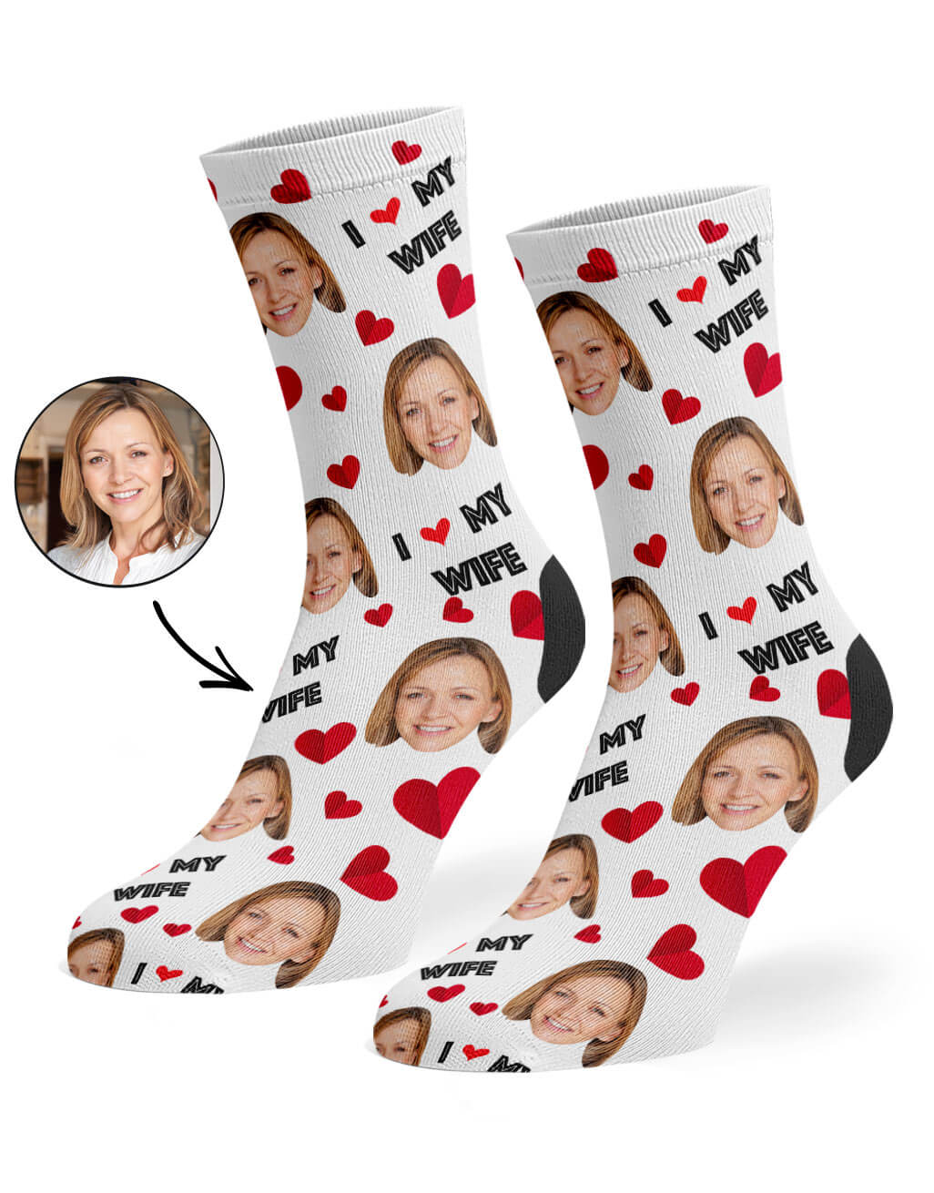 I Love My Wife Socks
