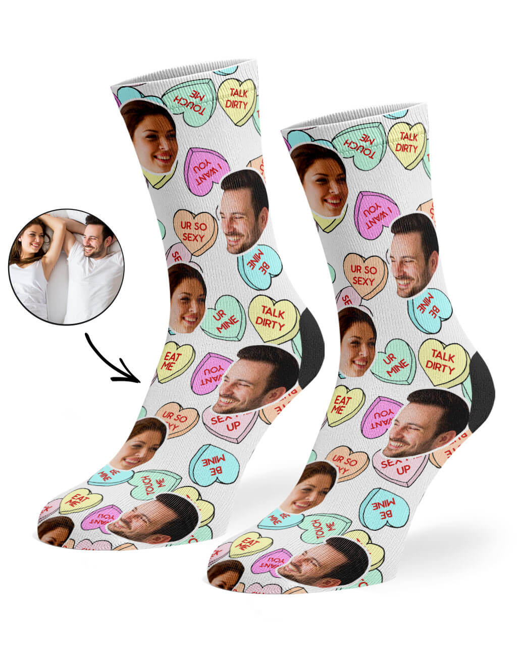 Naughty Love Hearts Socks