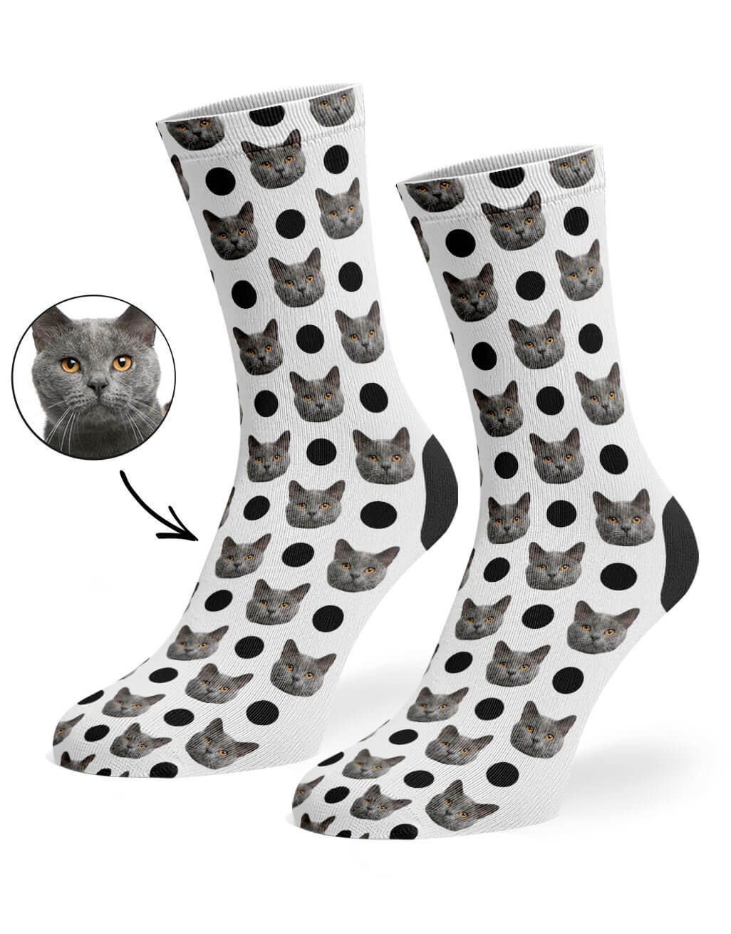 Polka Cat Socks